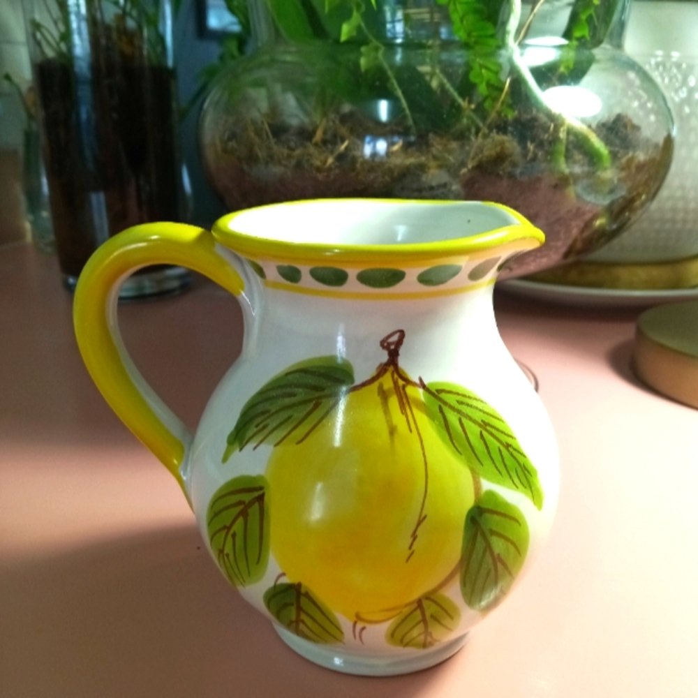 Small Italian ceramic pitcher.